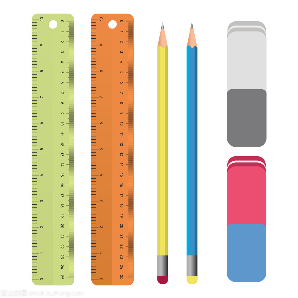 文具三剑客 尺子、铅笔与橡皮的日常